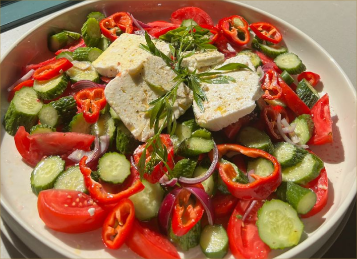 Peasant Tomato And Onion Salad With Og Village Dressing